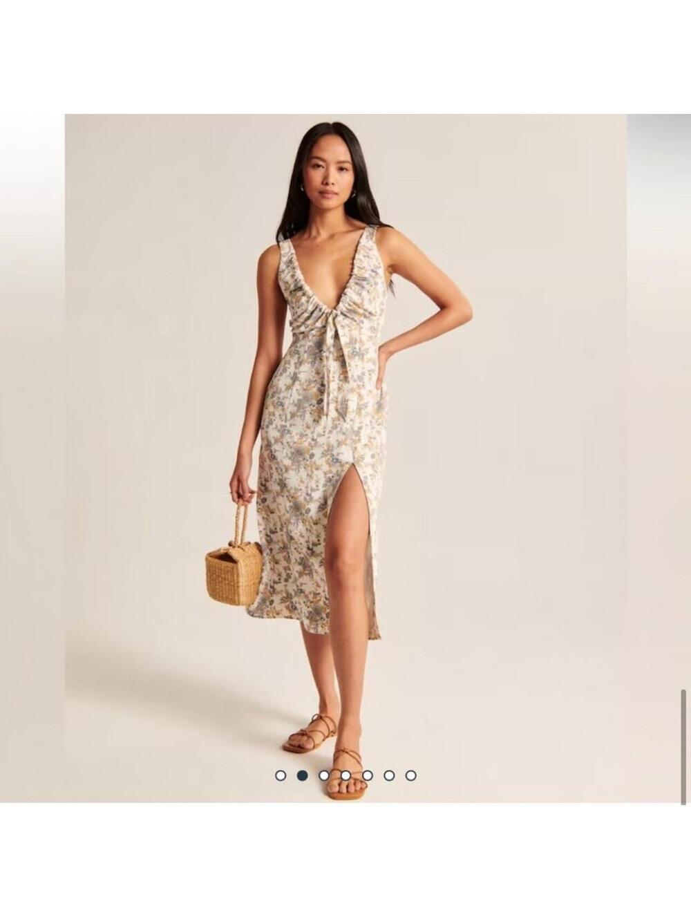 Abercrombie & Fitch Women's Multi and Cream Dress